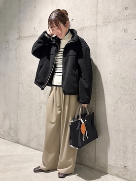 「アイテム（財布/小物）」を使った、香織さん（レディース・154cm）の秋コーディネート