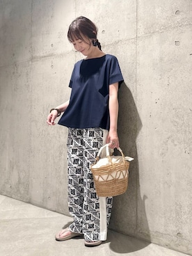 「URBAN RESEARCH Sonny Label（アーバンリサーチサニーレーベル）のアイテム」を使った、香織さん（レディース・154cm）の夏コーディネート