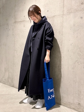 「アイテム（パーカー）」を使った、香織さん（レディース・154cm）の秋コーディネート