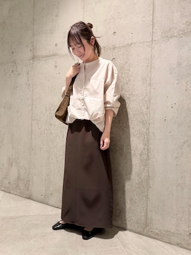 「URBAN RESEARCH Sonny Label（アーバンリサーチサニーレーベル）のアイテム（スカート）」を使った、香織さん（レディース・154cm）の春コーディネート