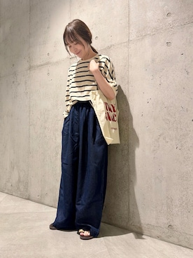 「URBAN RESEARCH Sonny Label（アーバンリサーチサニーレーベル）のアイテム（バッグ）」を使った、香織さん（レディース・154cm）の夏コーディネート