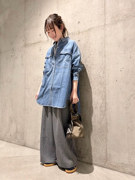 「Drifter（ドリフター）のアイテム（バッグ）」を使った、香織さん（レディース・154cm）の冬コーディネート