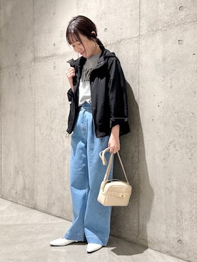 「URBAN RESEARCH Sonny Label（アーバンリサーチサニーレーベル）のアイテム（マウンテンパーカー）」を使った、香織さん（レディース・154cm）の春コーディネート
