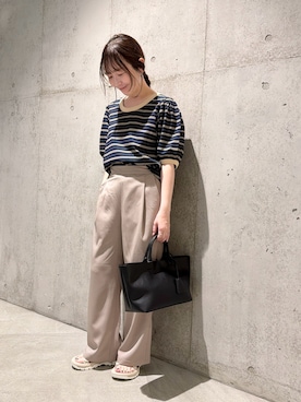 「URBAN RESEARCH Sonny Label（アーバンリサーチサニーレーベル）のアイテム（トップス）」を使った、香織さん（レディース・154cm）の春コーディネート