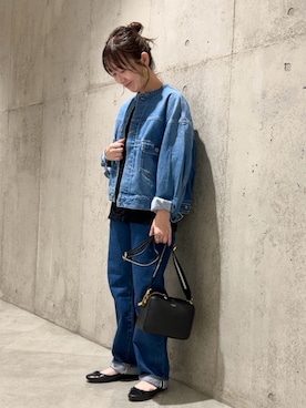 「URBAN RESEARCH Sonny Label（アーバンリサーチサニーレーベル）のアイテム（デニムジャケット）」を使った、香織さん（レディース・154cm）の秋コーディネート