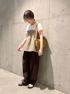 「URBAN RESEARCH Sonny Label（アーバンリサーチサニーレーベル）のアイテム」を使った、香織さん（レディース・154cm）の夏コーディネート