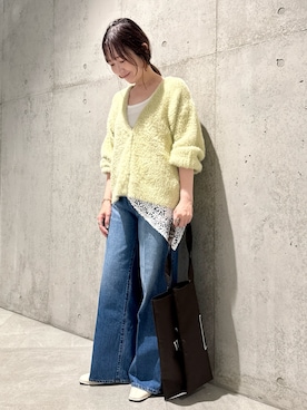 「アイテム（スリッポン）」を使った、香織さん（レディース・154cm）の秋コーディネート