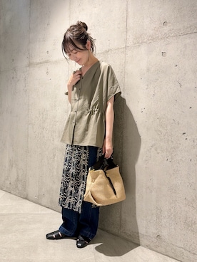 「URBAN RESEARCH Sonny Label（アーバンリサーチサニーレーベル）のアイテム（パンツ）」を使った、香織さん（レディース・154cm）の夏コーディネート