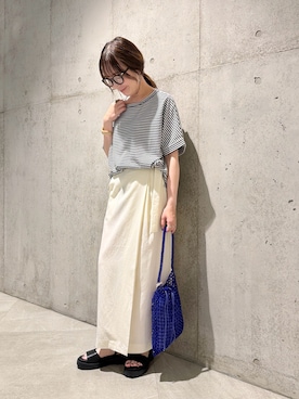 「URBAN RESEARCH Sonny Label（アーバンリサーチサニーレーベル）のアイテム」を使った、香織さん（レディース・154cm）の夏コーディネート