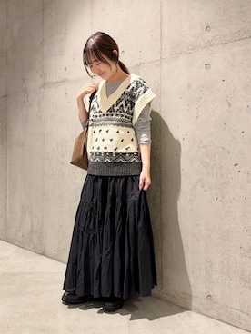「URBAN RESEARCH Sonny Label（アーバンリサーチサニーレーベル）のアイテム（バッグ）」を使った、香織さん（レディース・154cm）の秋コーディネート