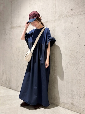 「URBAN RESEARCH Sonny Label（アーバンリサーチサニーレーベル）のアイテム（帽子）」を使った、香織さん（レディース・154cm）の夏コーディネート