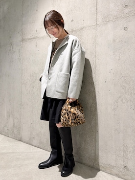 「アイテム（その他アウター）」を使った、香織さん（レディース・154cm）の秋コーディネート