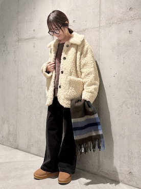 「アイテム（その他アウター）」を使った、香織さん（レディース・154cm）の冬コーディネート