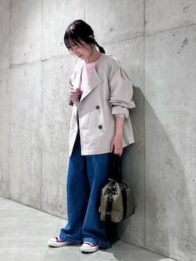 「URBAN RESEARCH Sonny Label（アーバンリサーチサニーレーベル）のアイテム（オールインワン・サロペット）」を使った、香織さん（レディース・154cm）の秋コーディネート