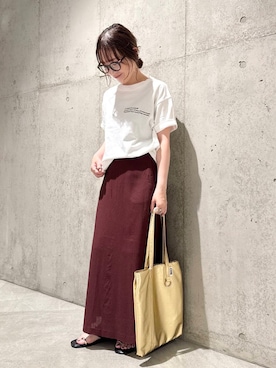 「URBAN RESEARCH Sonny Label（アーバンリサーチサニーレーベル）のアイテム」を使った、香織さん（レディース・154cm）の夏コーディネート