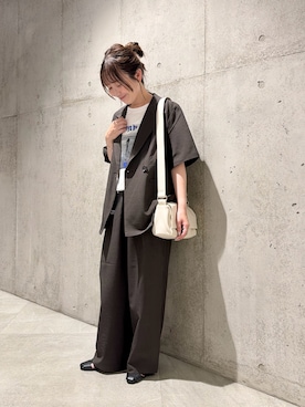 「URBAN RESEARCH Sonny Label（アーバンリサーチサニーレーベル）のアイテム（バッグ）」を使った、香織さん（レディース・154cm）の夏コーディネート