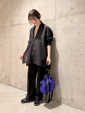 「Drifter（ドリフター）のアイテム（バッグ）」を使った、香織さん（レディース・154cm）の春コーディネート