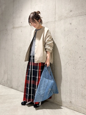 「URBAN RESEARCH Sonny Label（アーバンリサーチサニーレーベル）のアイテム（バッグ）」を使った、香織さん（レディース・154cm）の秋コーディネート