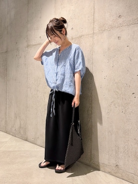 「URBAN RESEARCH Sonny Label（アーバンリサーチサニーレーベル）のアイテム」を使った、香織さん（レディース・154cm）の夏コーディネート