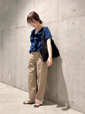 「URBAN RESEARCH Sonny Label（アーバンリサーチサニーレーベル）のアイテム」を使った、香織さん（レディース・154cm）の夏コーディネート
