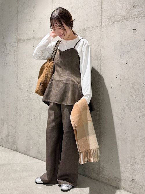 セール】ヘリンボーンキャミ×パンツセットアップ（サロペット