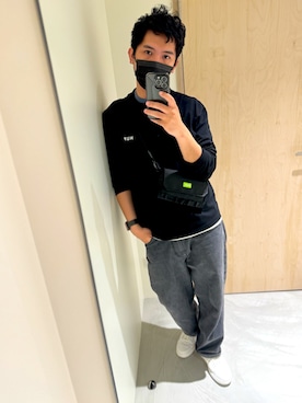 「HUF（ハフ）のアイテム（バッグ）」を使った、adam.tangさん（メンズ・174cm）の春コーディネート