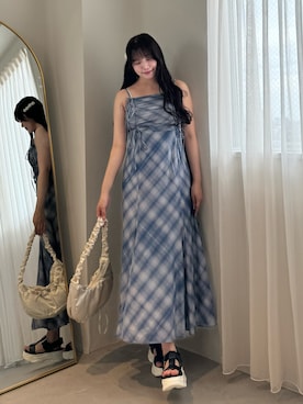 「OLIVE des OLIVE（オリーブデオリーブ）のアイテム（ワンピース/ドレス）」を使った、Shionさん（レディース・159cm）の夏コーディネート