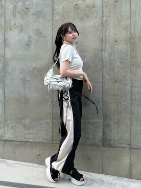 「アイテム（その他シューズ）」を使った、Shionさん（レディース・159cm）の夏コーディネート