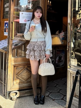 「アイテム（キャミソール）」を使った、Shionさん（レディース・159cm）の冬コーディネート