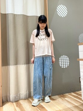 「アイテム（ドレスシューズ、ベージュ系）」を使った、ごとうさん（レディース・156cm）の春コーディネート