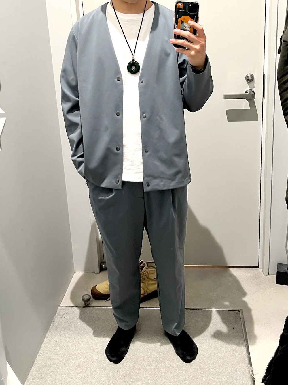 「New Balance、ootd」｜「NEW BALANCEのアイテム（パンツ、その他）」を使った、mackenmakさん（メンズ・178cm）の春コーディネートの1枚目の写真