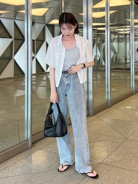 「ストレートデニム」｜chiさん（レディース・162cm）の夏コーディネート