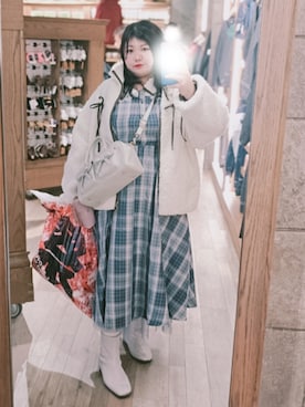 「F i.n.t（フィント）のアイテム」を使った、きゅるᵕ̈໒꒱·̩͙🔰さん（レディース・155cm）の冬コーディネート