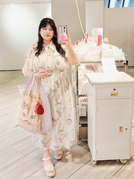 「Lattice（Lattice）のアイテム」を使った、きゅるᵕ̈໒꒱·̩͙🔰さん（レディース・155cm）の夏コーディネート