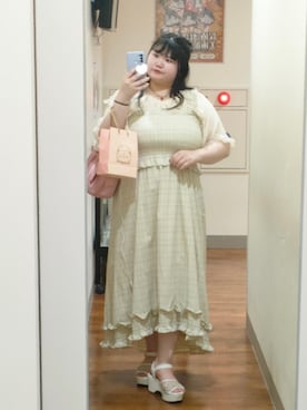「アイテム（スマホグッズ）」を使った、きゅるᵕ̈໒꒱·̩͙🔰さん（レディース・155cm）の夏コーディネート