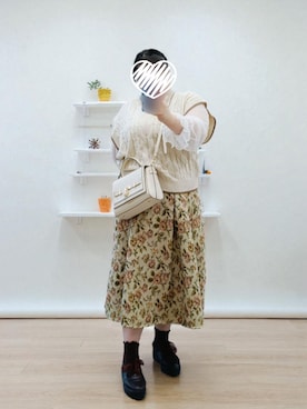 「アイテム（ベスト）」を使った、きゅるᵕ̈໒꒱·̩͙🔰さん（レディース・155cm）の秋コーディネート