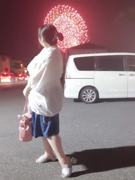 「夏」｜「アイテム（ジャケット/アウター）」を使った、きゅるᵕ̈໒꒱·̩͙🔰さん（レディース・155cm）の夏コーディネート