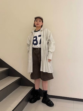 「kbf_ootd」｜「アイテム（キャップ）」を使った、mzktdさん（レディース・157cm）の冬コーディネート