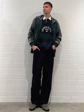 「アイテム（トップス）」を使った、JNさん（メンズ・195cm）の秋コーディネート