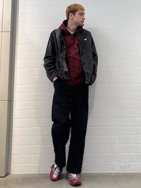 「adidas（アディダス）のShmangry ジップアップ グラフィックパーカー / アディダスオリジナルス adidas Originals（パーカー）」を使った、JNさん（メンズ・195cm）の秋コーディネート