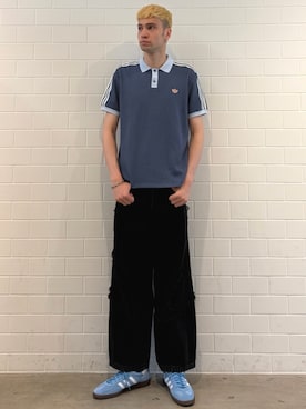 「adidas（アディダス）のハンドボール [Handball Spezial Shoes] アディダスオリジナルス adidas Originals スニーカー（スニーカー、ブルー系）」を使った、JNさん（メンズ・195cm）の春コーディネート