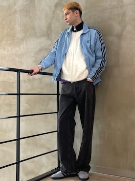 「アイテム（パンツ）」を使った、JNさん（メンズ・195cm）の秋コーディネート