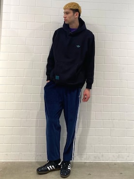 「アイテム（パンツ）」を使った、JNさん（メンズ・195cm）の冬コーディネート