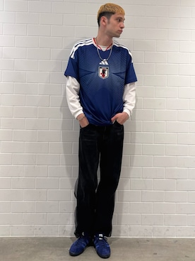 「アイテム（パンツ）」を使った、JNさん（メンズ・195cm）の秋コーディネート