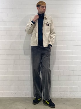 「アイテム（パンツ）」を使った、JNさん（メンズ・195cm）の冬コーディネート