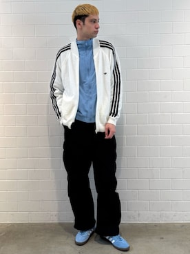 「adidas originals」｜「アイテム（ジャケット/アウター）」を使った、JNさん（メンズ・195cm）の冬コーディネート