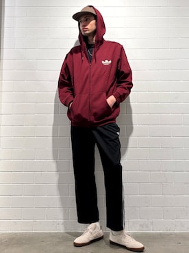 「adidas（アディダス）のアロハ スーパー / Aloha Super/ アディダスオリジナルス adidas Originals（スニーカー）」を使った、JNさん（メンズ・195cm）の秋コーディネート