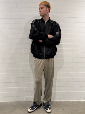 「アイテム（デニムジャケット）」を使った、JNさん（メンズ・195cm）の秋コーディネート