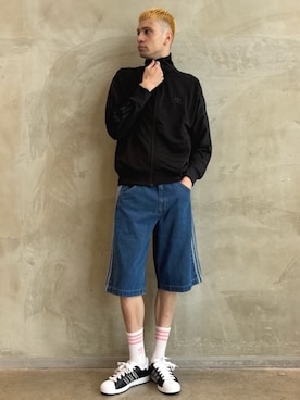 「アイテム（トップス）」を使った、JNさん（メンズ・195cm）の夏コーディネート