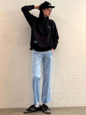 「アイテム（パーカー）」を使った、JNさん（メンズ・195cm）の秋コーディネート